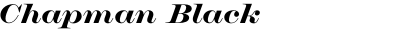 Chapman Black Extended Italic